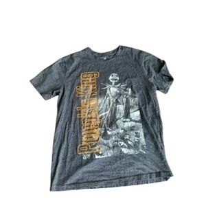 Disney Jack Skellington Pumpkin King Graphic Tee Charcoal Gray Cotton Mens M